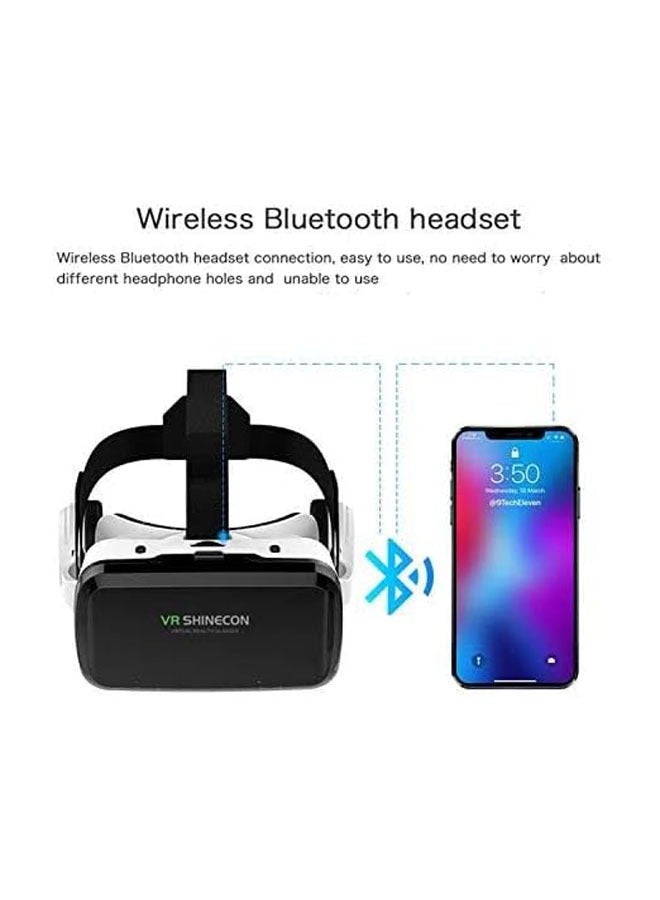 جنرال نظارات VR 3D بفيديو 360 درجة بصوت بلوتوث، إطار قابل للتعديل، شاشة 7.2 بوصة، متوافقة مع أجهزة متعددة، بما في ذلك أجهزة التحكم في الألعاب  - Image 2