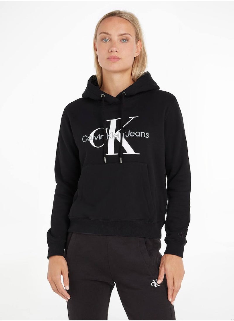 Calvin Klein Jeans Women's Hoody - Long Sleeves - Sportswear - Cotton Sweatshirt, Black - pzsku/Z3F51D21885CB5A3C98EEZ/45/_/1723738865/02be8cbd-860d-4c97-b69a-3877f63ee6f6