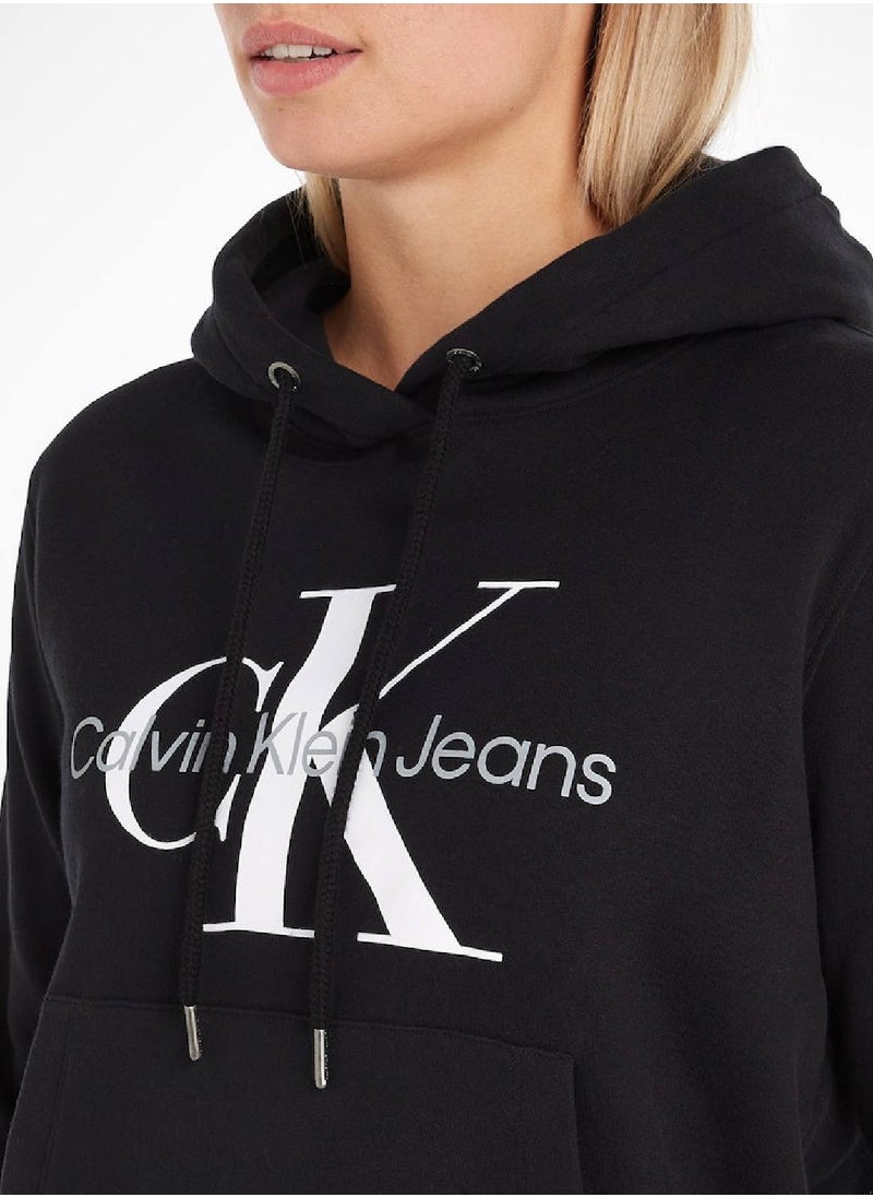 Calvin Klein Jeans Women's Hoody - Long Sleeves - Sportswear - Cotton Sweatshirt, Black - pzsku/Z3F51D21885CB5A3C98EEZ/45/_/1723738867/5556a984-6b61-4487-b55c-929d170bbf4c