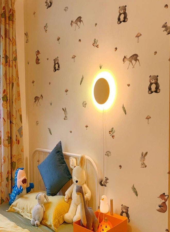 Ladinimo Woodland Animal Wall Stickers,Adorable Woodland Nursery Decals Decor,Animals Bear, Fox, Deer, Mushroom Peel and Stick Wall Decals ，Baby Nursery Kids Bedroom Living Room Decor - Image 4