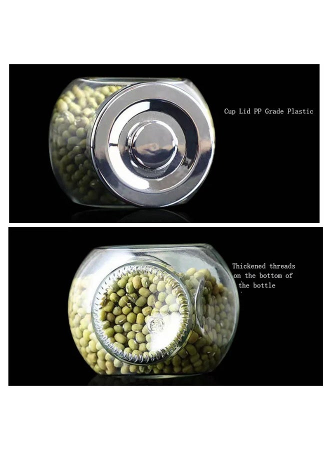 أيكيا طقم برطمان تخزين زجاج للتوابل مع غطاء محكم الغلق مقاوم للصدأ،، 4 قطع-4410 - Image 3