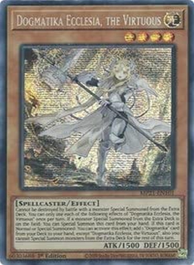 Yu-Gi-Oh! Dogmatika Ecclesia, The Virtuous - MP21-EN101 - Prismatic Secret Rare - 1st Edition