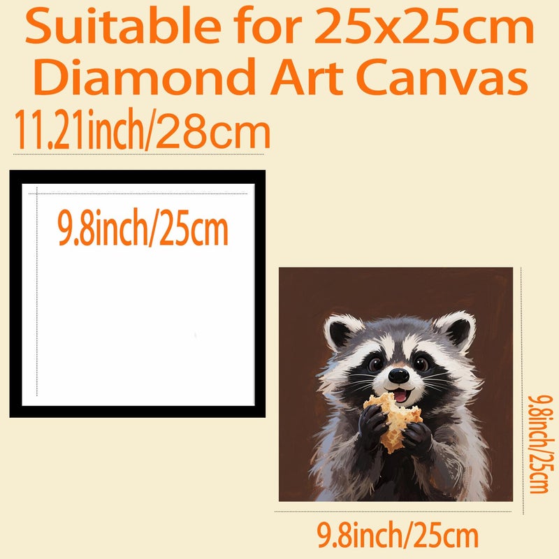 Majreey Diamond Art Frame 12x12 Inch - Diamond Frame 30x30 cm Painting Suitable for 10x10inch Picture, Diamond Frames Magnetic Self-Adhesive,Suitabble Frames Painting for Wall Window Door - (Silver-4Pack) - Image 2