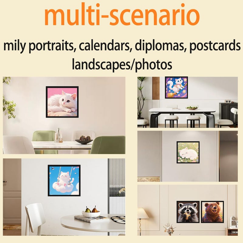 Majreey Diamond Art Frame 12x12 Inch - Diamond Frame 30x30 cm Painting Suitable for 10x10inch Picture, Diamond Frames Magnetic Self-Adhesive,Suitabble Frames Painting for Wall Window Door - (Silver-4Pack) - Image 3