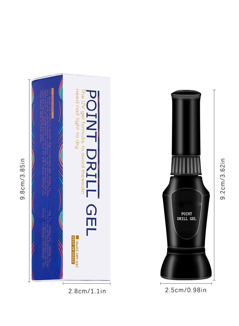 Excefore Nail Rhinestone Glue, Glue Gel for Nail Gem, LED Light Cure Glue, Jewelry Diamond Manicure Decoration Gel, NO Wipe Nail Glue for Beads Stickers Stones Crystals Diamond Nails DIY Tools with 2 Tweezers - Image 3