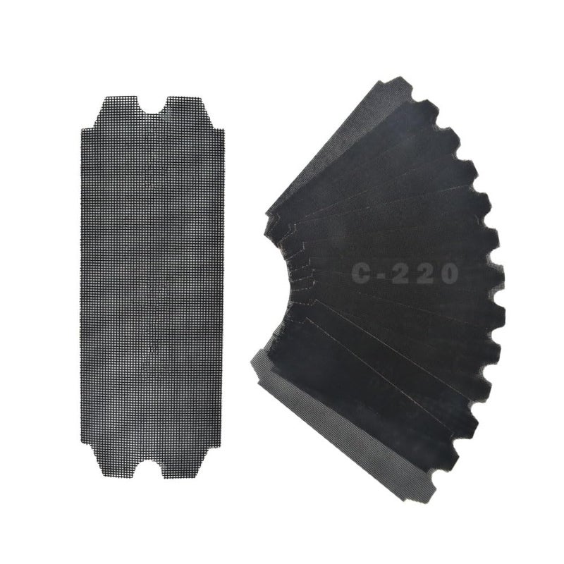 SCOTTCHEN Drywall Sanding Screen Mesh Sheet 4-3/16" x 11-1/4" Grit #220-12pcs