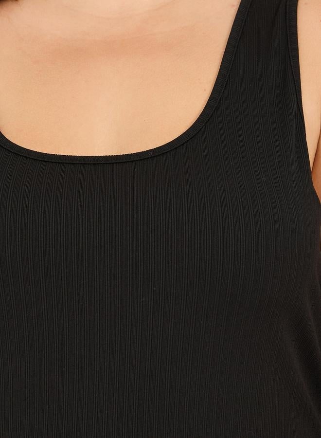 ستايلي تانك جيرسي بقصة ضيقة وياقة دائرية بمقاس كبير - Image 3