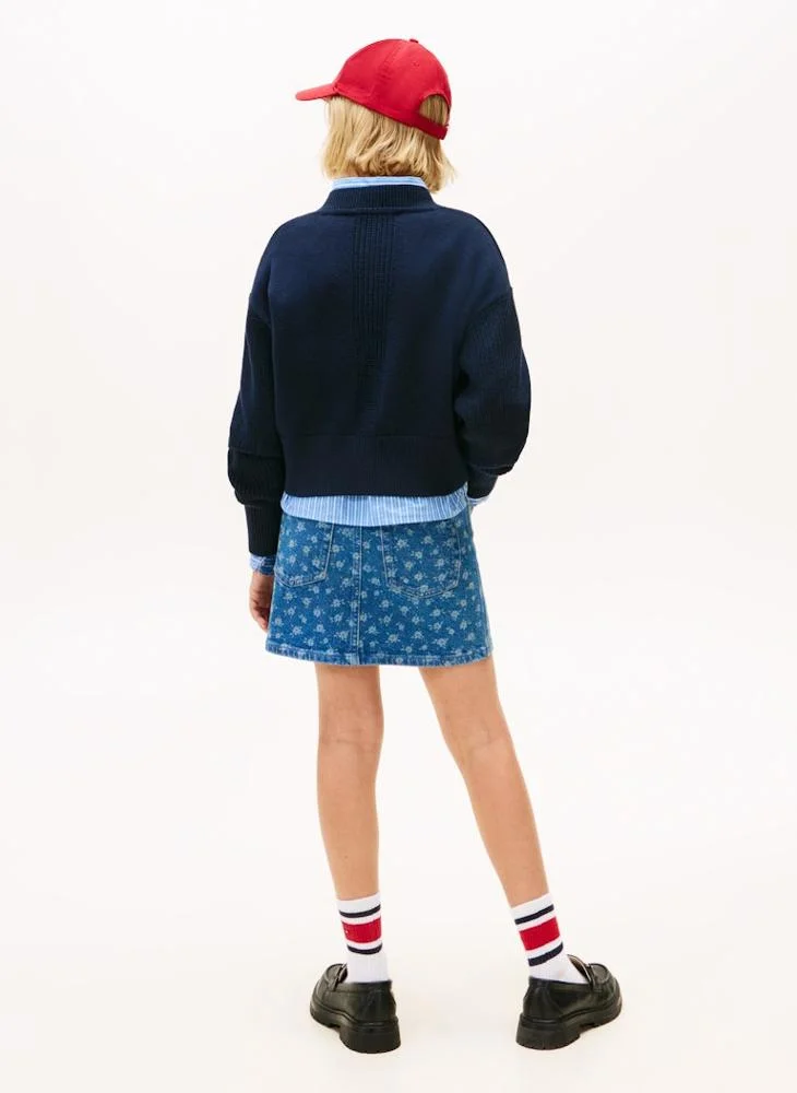 TOMMY HILFIGER Kids Logo Crew Neck Sweater