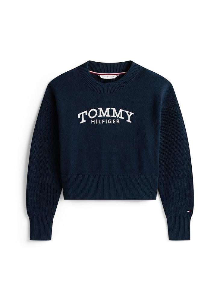 TOMMY HILFIGER Kids Logo Crew Neck Sweater - Image 5