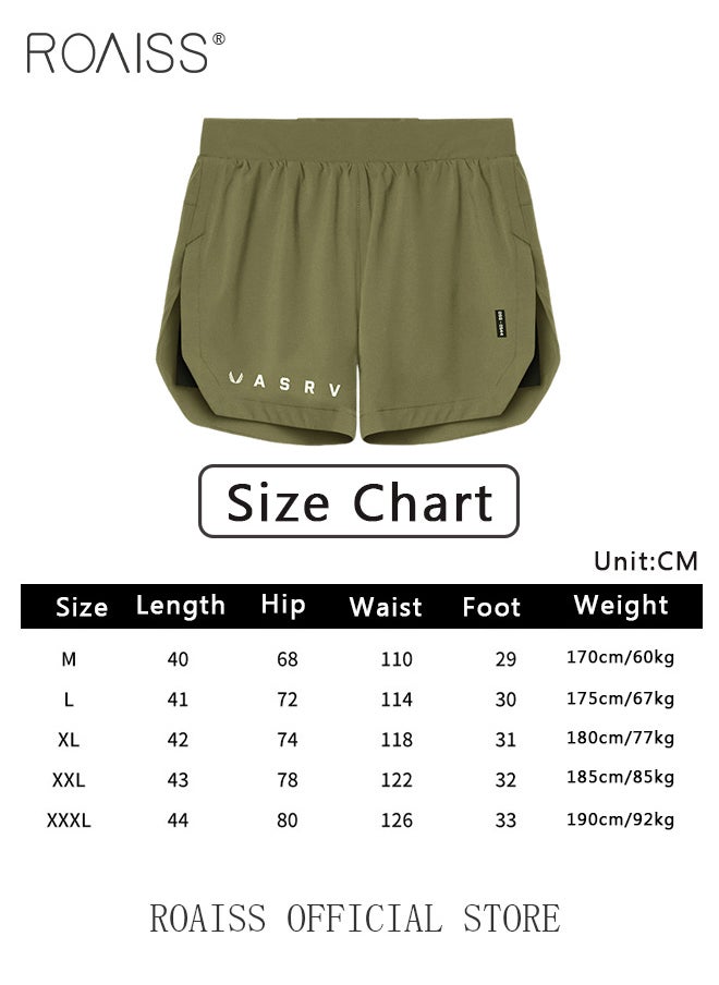 roaiss - Men Functional Sports Fitness Pants Double Layer Skin Friendly Fabric Breathable Wear Resistant Quick Drying Material Training Pants Lined with Pockets - Image 1