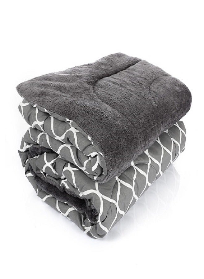 snooze Double Face Winter Fur Quilt, Waves, 220*235 cm - Image 2