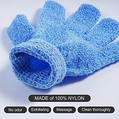 CVNDKN 10 Pairs Exfoliating Gloves,Made of 100% Nylon,10 Colors Double Sided Exfoliating Gloves for Beauty Spa Massage Skin Shower Body Scrubber Bathing Accessories. - Image 4