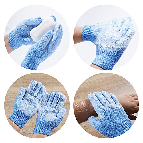 CVNDKN 10 Pairs Exfoliating Gloves,Made of 100% Nylon,10 Colors Double Sided Exfoliating Gloves for Beauty Spa Massage Skin Shower Body Scrubber Bathing Accessories. - Image 5