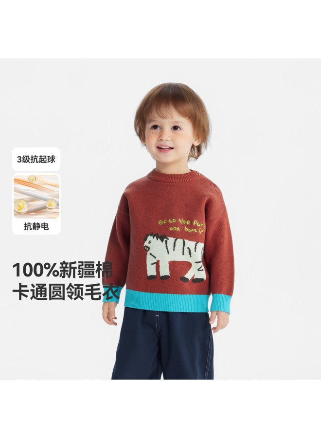 Anti-static And Pilling-resistant] Boys' Sweater Winter Thickened Baby Children 2025 New Year Girls - Image 2