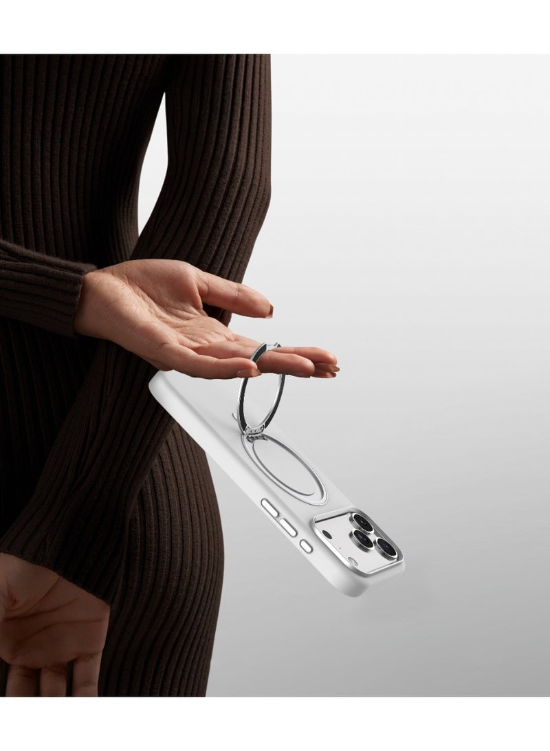 LEVELO Iris Pro MagSafe Liquid Silicone Case for iPhone 17 Pro with Kickstand & Premium Silicone Grip / Shock-Resistant Bumper / Aluminum Alloy Frame for Camera & Buttons / Strong Magnets - Image 3