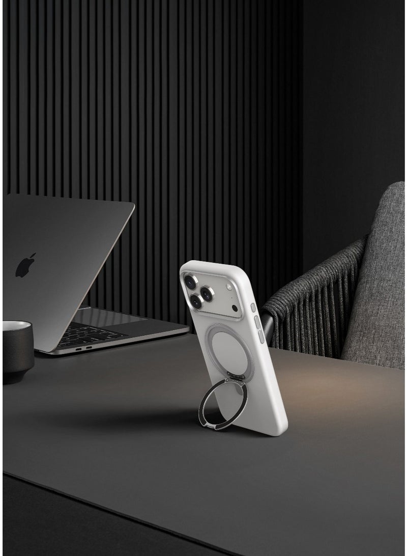 LEVELO Iris Pro MagSafe Liquid Silicone Case for iPhone 17 Pro with Kickstand & Premium Silicone Grip / Shock-Resistant Bumper / Aluminum Alloy Frame for Camera & Buttons / Strong Magnets - Image 2