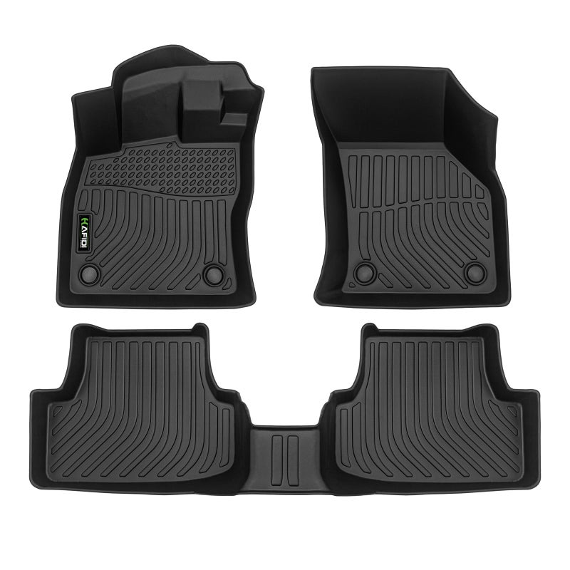 HAFIDI Floor Mats Fit for 20152021 Volkswagen Golf MK7  Alltrack  GTI  R All Weather Protection TPE Car Floor Liners Fits 1st  2nd Row Full Set VW Golf Custom Accessories Black