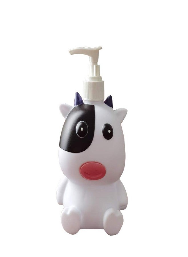 Hyever Frog Cow Cute Cartoon Animal Hand Soap Pump Lotion, Hand Soap, Shampoo, Shower Gel Dispenser, Suitable for Bathrooms, Kitchen Countertops, Bathroom Accessories (Cow) - Image 1