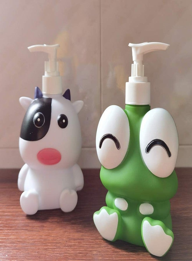Hyever Frog Cow Cute Cartoon Animal Hand Soap Pump Lotion, Hand Soap, Shampoo, Shower Gel Dispenser, Suitable for Bathrooms, Kitchen Countertops, Bathroom Accessories (Cow) - Image 4