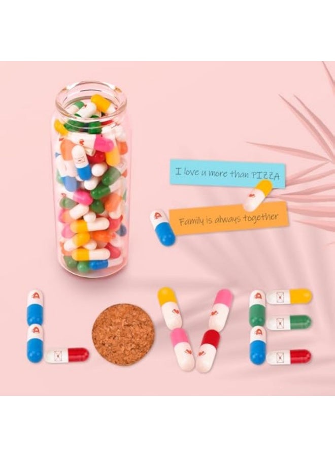 Cute Capsule in Glass Bottle Cute Sticky Notes Couple Gift for Boyfriend Girlfriend Mom Birthday Gift Valentine's Day Gift Mother's Day Gift(Size:100PCS) - Image 4