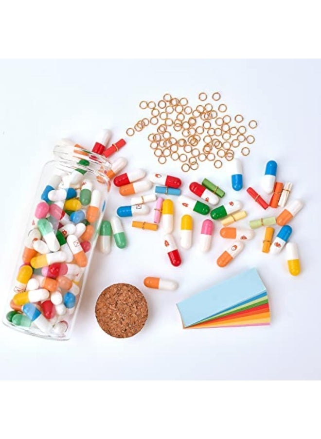 Cute Capsule in Glass Bottle Cute Sticky Notes Couple Gift for Boyfriend Girlfriend Mom Birthday Gift Valentine's Day Gift Mother's Day Gift(Size:100PCS) - Image 3