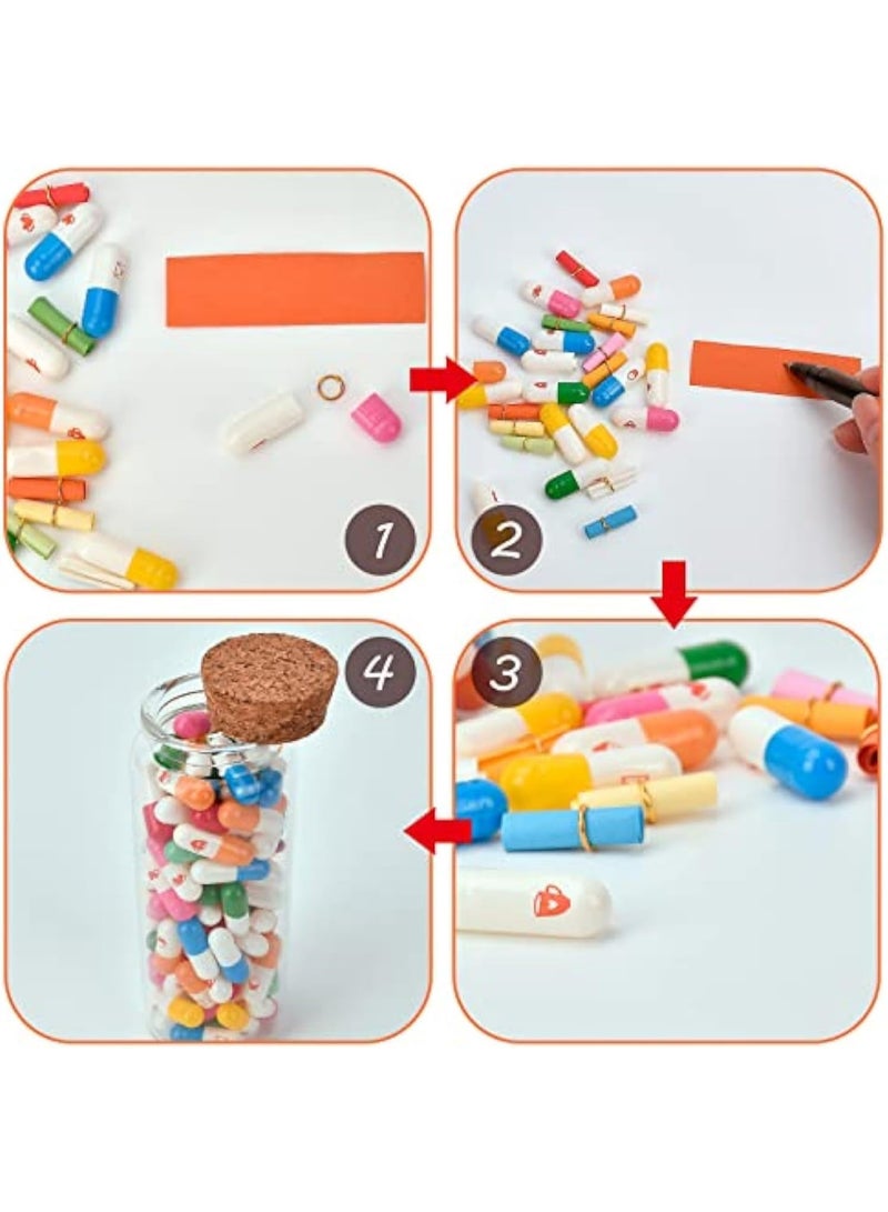 Cute Capsule in Glass Bottle Cute Sticky Notes Couple Gift for Boyfriend Girlfriend Mom Birthday Gift Valentine's Day Gift Mother's Day Gift(Size:100PCS) - Image 2