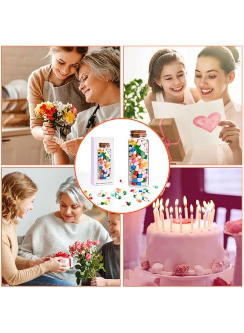 Cute Capsule in Glass Bottle Cute Sticky Notes Couple Gift for Boyfriend Girlfriend Mom Birthday Gift Valentine's Day Gift Mother's Day Gift(Size:100PCS) - Image 5