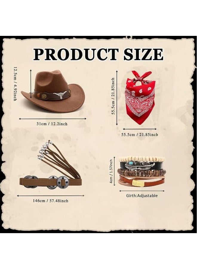 Kidzilla Adult Western Cowgirl Costume – Cowboy Hat, Fringe Outfit & Bandana-Style Accessories For Parties S - Image 2