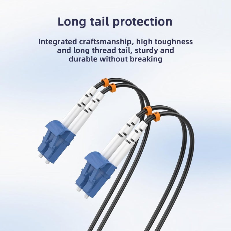 Jeirdus 3M LC to LC Outdoor Armored Duplex 9/125 SM Fiber Optic Cable Jumper Optical Patch Cord Singlemode 3Meters 10FT LC-LC - Image 4