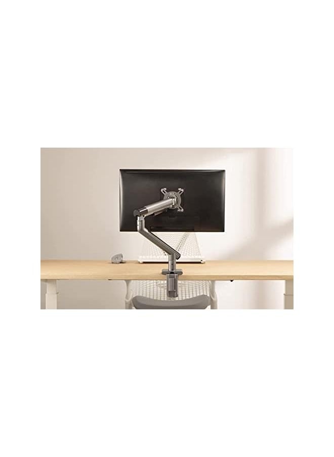 PROMASS - Premium Aluminum Single Adjustable Computer Monitor Arm Mount for 17 To 32 Inch, Grey, TM-49-C06-G - Image 1