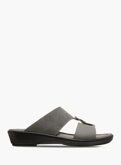 LBL by Shoexpress Textured Slip-On Arabic Sandals With Buckle Detail