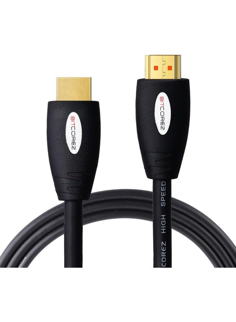 Bitcorez HDMI Copper Cable 3M - Support 3D and 4K (Gold Plated) 30AWG 60hz Jacket - Image 1