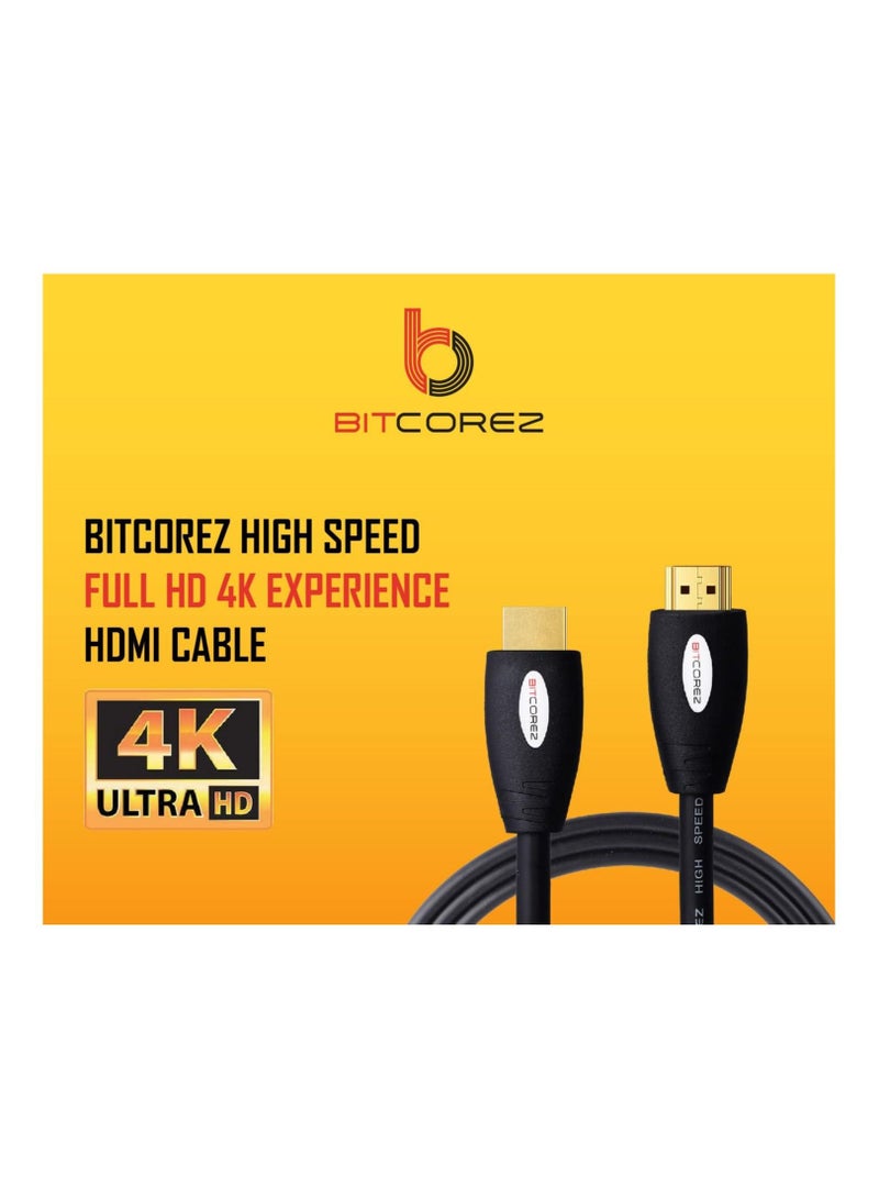 Bitcorez HDMI Copper Cable 3M - Support 3D and 4K (Gold Plated) 30AWG 60hz Jacket - Image 4