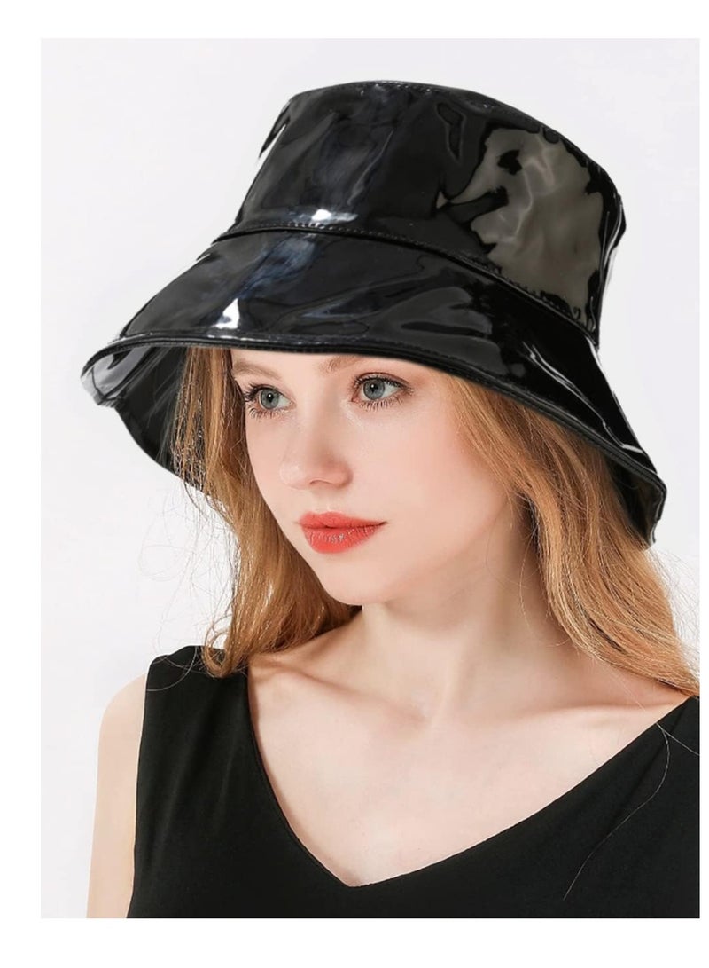 KASTWAVE Women Rain Hats, Women's Waterproof Rain Bonnet, Wide Brim Bucket Hat, Rain Cap, Unisex Wide Brim - Image 3