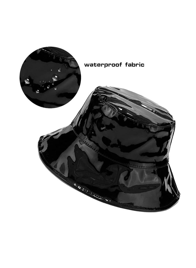 KASTWAVE Women Rain Hats, Women's Waterproof Rain Bonnet, Wide Brim Bucket Hat, Rain Cap, Unisex Wide Brim - Image 4