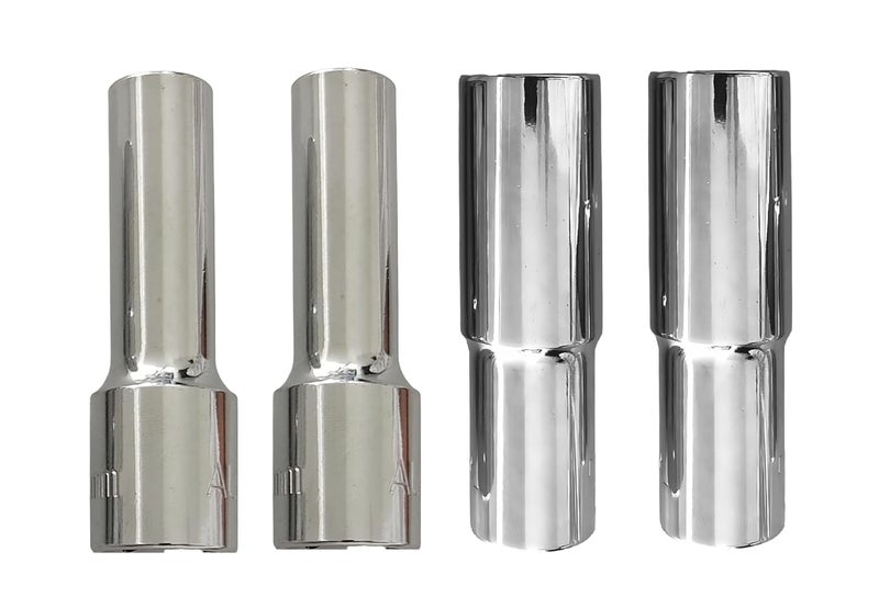 4 NEX 12mm + 13mm + 17mm + 19mm, 1/2" Drive Hex Long Chrome Vanadium Steel, Anti Rust, Heavy Duty Socket - Image 1