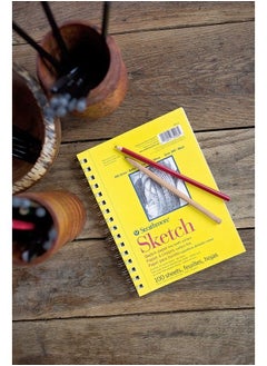 Strathmore 300 Series Sketch Paper Pad, Top Wire Bound, 9x12 inches, 100 Sheets (50lb/74g) - Artist Sketchbook for Adults and Students - Graphite, Charcoal, Pencil, Colored Pencil 