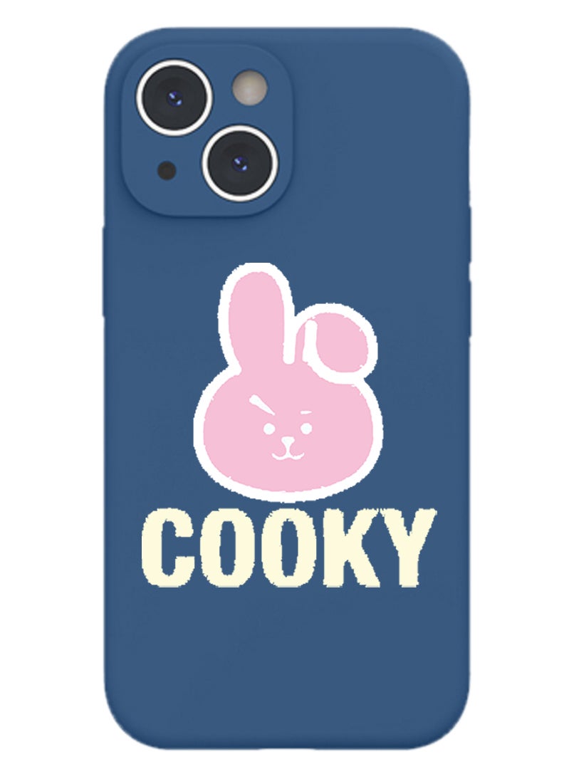 Theodor Protective Slim Fit Case Liquid Silicone Cover with Full Body Protection Anti-Scratch Shockproof Case For iPhone 14 Blue  - Cow astronaut copy - Image 1