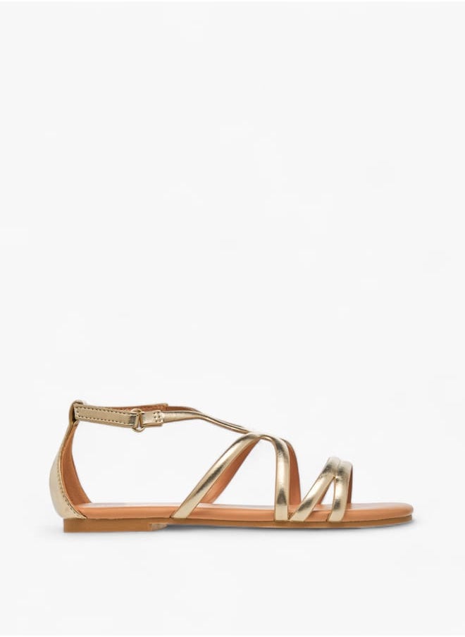 Little Missy Girls Strappy Sandals With Hook And Loop Closure  - Image 1