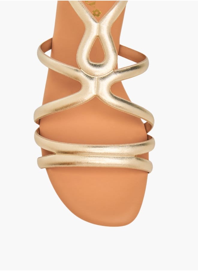 Little Missy Girls Strappy Sandals With Hook And Loop Closure  - Image 3