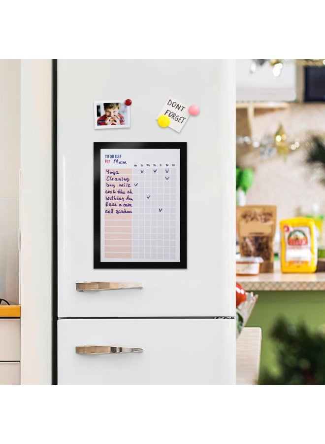 CMGTYYD A4 Magnetic Photo Frames, 10pcs Self Adhesive Magnetic Frame, Waterproof Display Holders Black Frame Information for Paintings, Photos, Sign, Document, Poster - Image 5