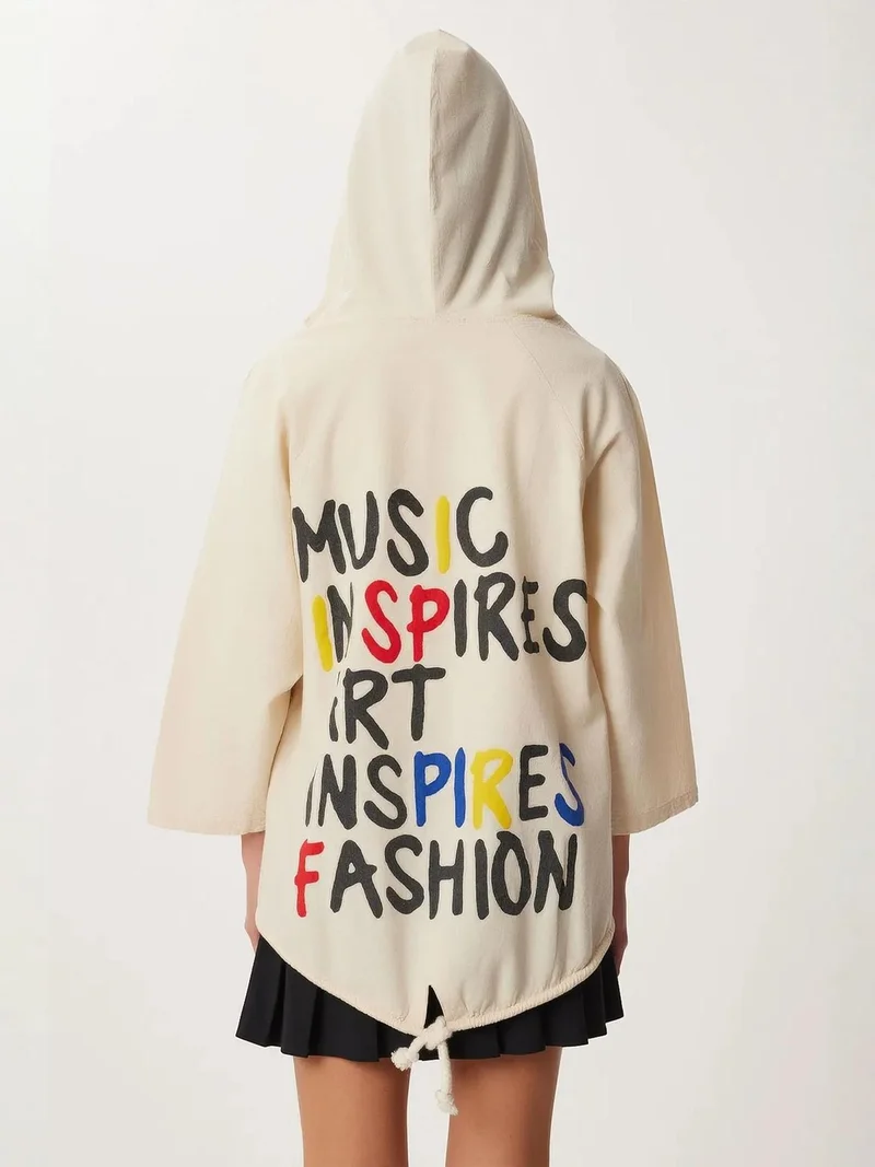 Happiness İstanbul ISTANBUL Hooded Printed Full-Zip Jacket