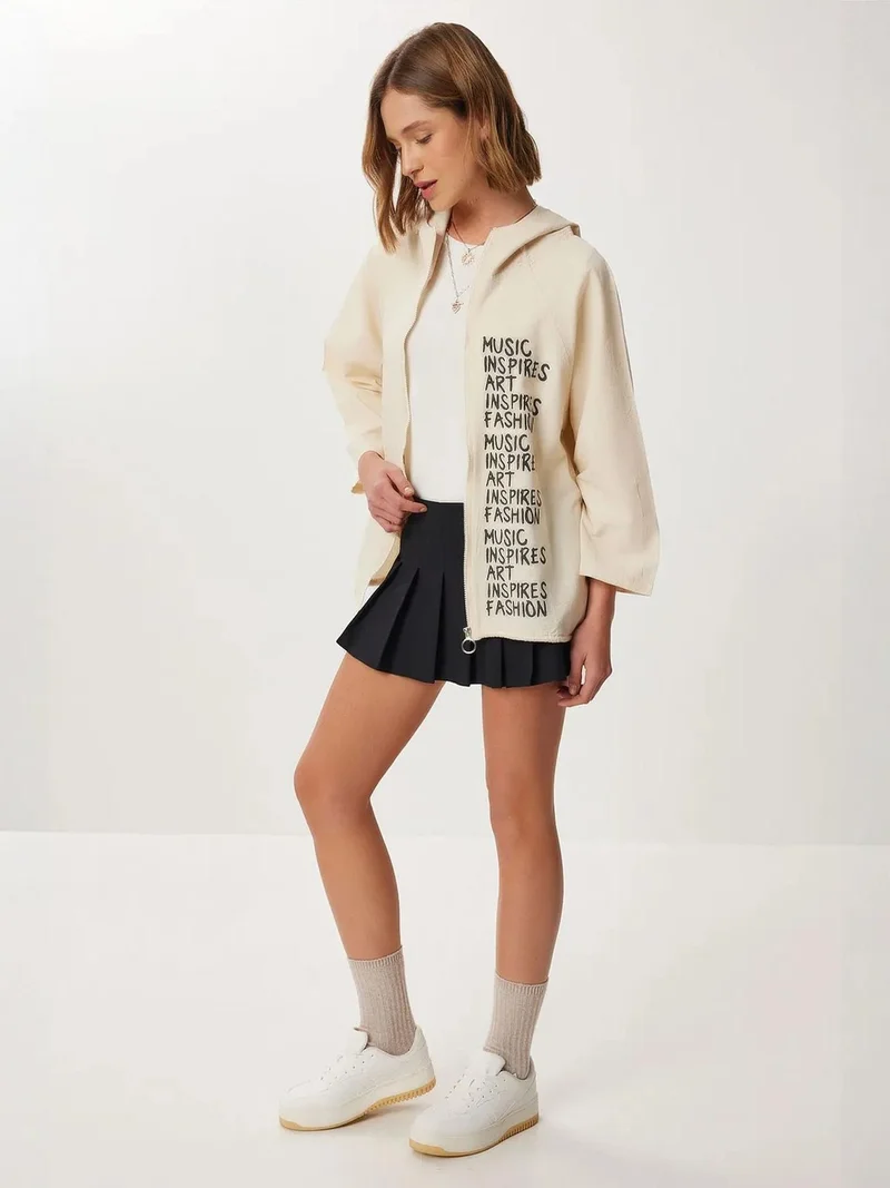 Lovely Istanbul ISTANBUL Hooded Printed Full-Zip Jacket