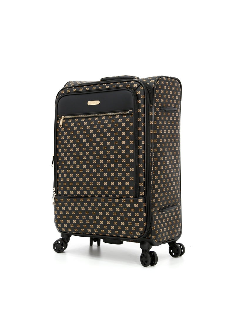 SONADA Travel Luggage Sets 3 Piece Soft Side Trolley, TSA Lock, Lightweight with 360° Double Wheels,Black,Gold  (20"/24"/28") - Image 2