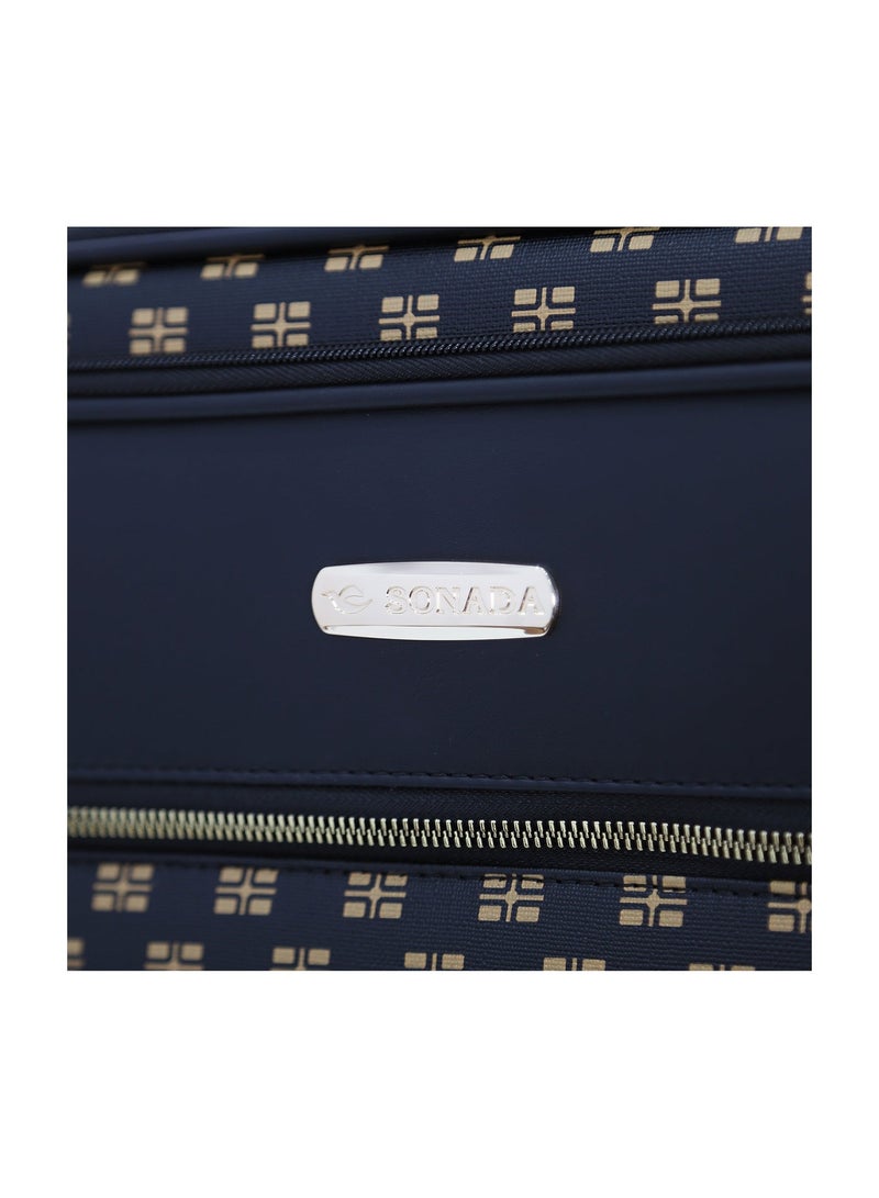 SONADA Travel Luggage Sets 3 Piece Soft Side Trolley, TSA Lock, Lightweight with 360° Double Wheels,Black,Gold  (20"/24"/28") - Image 3