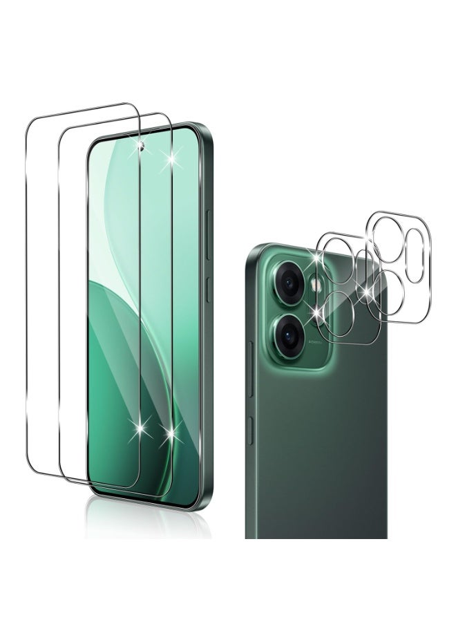 عام لأوبو رينو 14 إف - زجاج مقوى لحماية الشاشة وفلتر حماية الكاميرا [2+2 قطعة]، زجاج مقوى ضد الخدوش بصلابة 9H وخالي من الفقاعات. - Image 1