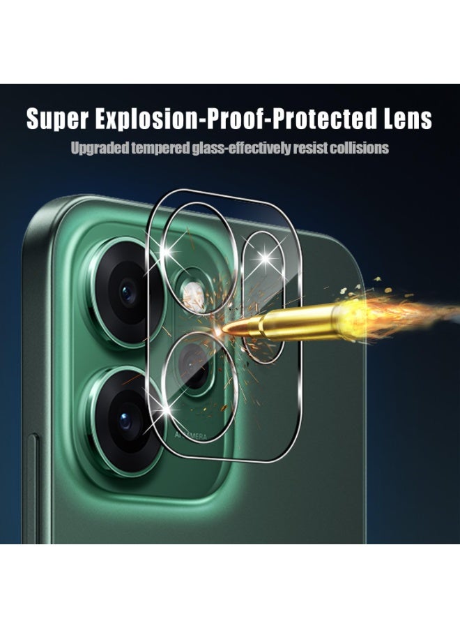 عام لأوبو رينو 14 إف - زجاج مقوى لحماية الشاشة وفلتر حماية الكاميرا [2+2 قطعة]، زجاج مقوى ضد الخدوش بصلابة 9H وخالي من الفقاعات. - Image 4