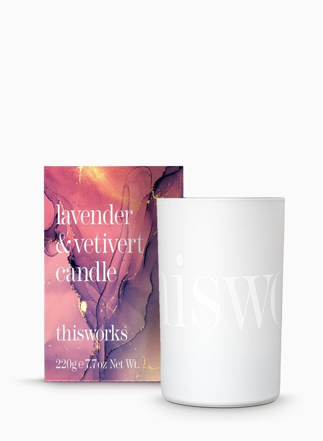 THISWORKS This Works Lavender & Vetivert Candle, 220 gm - Hand Poured and Blended with Essential Oils - Soothing and Relaxing - Image 1