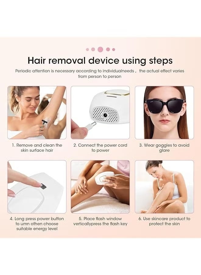 جرين تايجر جهاز إزالة الشعر IPL مع نظارات حماية وموس حلاقة - Image 2