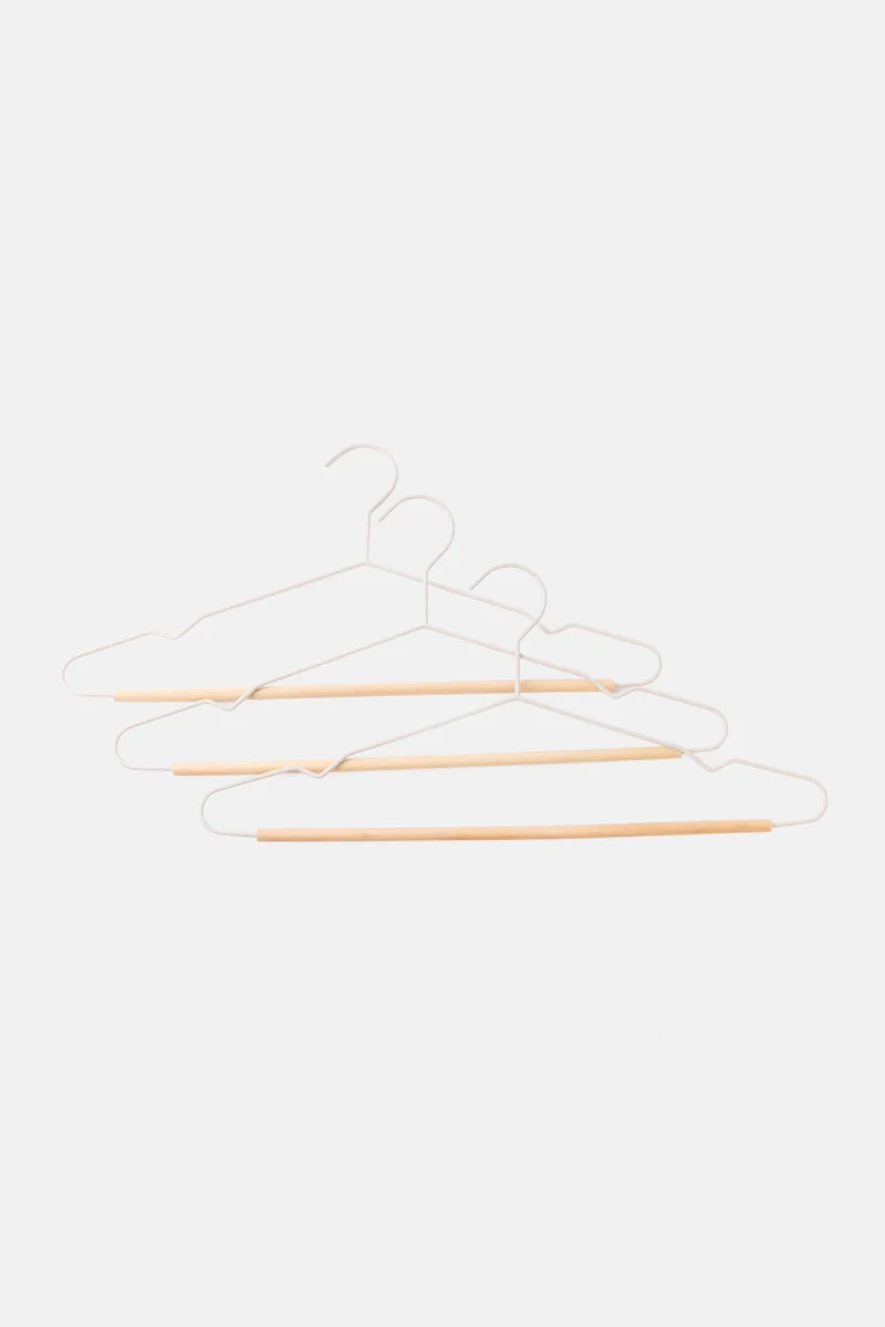 Muy Mucho 3 Pcs Hangers 42 x 20,5 cm, Beige